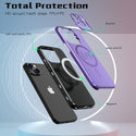 Case for Apple iPhone 15 Plus (6.7") / Apple iPhone 14 Plus (6.7") Bolt MagSafe Collection Thick Protective with Full Camera Protection and Stand - Purple