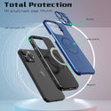 Case for Apple iPhone 14 Pro (6.1") Bolt MagSafe Collection Thick Protective with Full Camera Protection and Stand - Blue