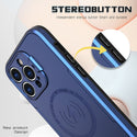 Case for Apple iPhone 14 Pro (6.1") Bolt MagSafe Collection Thick Protective with Full Camera Protection and Stand - Blue