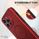 Case for Apple iPhone 15 Pro (6.1") Bolt MagSafe Collection Thick Protective with Full Camera Protection and Stand - Red