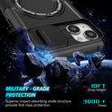 Case For iPhone 15 Plus/14 Plus Guardian - Black, Compatible with Magsafe, Heavy Duty, Magnetic Kickstand, Camera Protection