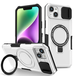 Case For iPhone 15 Plus/14 Plus Guardian - Panda White Black, Compatible with Magsafe, Heavy Duty, Magnetic Kickstand, Camera Protection