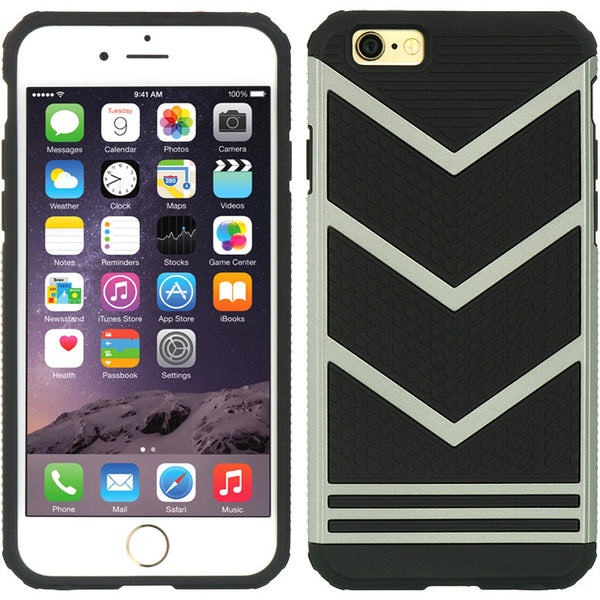 Apple iPhone 6, iPhone 6S Case Rugged Drop-proof Military Style Heavy Duty Black TPU + Grey