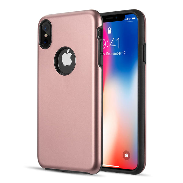 Apple iPhone XS Max Case Rugged Drop-proof Heavy Duty TPU Smooth Finish with Raised Camera Opening - Pink