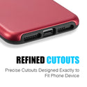 Apple iPhone XS Max Case Rugged Drop-Proof Heavy Duty TPU Smooth Finish with Raised Camera Opening - Red