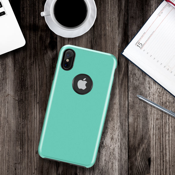 Apple iPhone XS Max Case Rugged Drop-Proof Heavy Duty TPU Smooth Finish with Raised Camera Opening - Teal