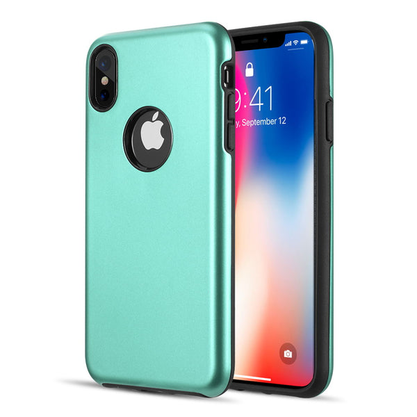 Apple iPhone XS Max Case Rugged Drop-proof Heavy Duty TPU Smooth Finish with Raised Camera Opening - Teal
