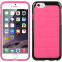 Apple iPhone 6, iPhone 6S Case Rugged Drop-proof Heavy Duty Black Frame + Tint Hot Pink