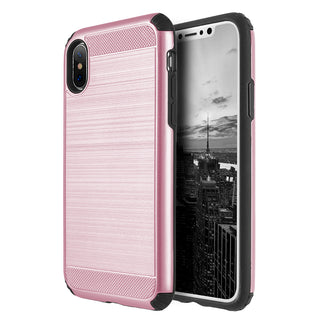 Apple iPhone XS, iPhone X Case Rugged Drop-proof TPU Armor Impact Absorption - Rose Gold