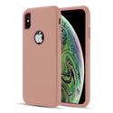 Apple iPhone XS Case Rugged Drop-proof Heavy Duty TPU Cover Protection - Rose Gold / Pink