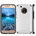 Motorola Moto G5 Plus Case Rugged Drop-Proof Dual Layer Impact Protection - Silver