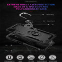 Case for Samsung Galaxy A14 4G / 5G Rubberized Hybrid Protective with Shock Absorption & Built-In Rotatable Ring Stand - Black