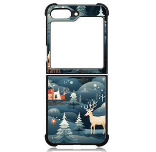 Case For Galaxy Z Flip5 5G High Resolution Custom Design Print - Holiday Oh Deer