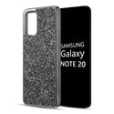 Samsung Galaxy Note 20 Case Rugged Drop-proof Diamond Platinum Bumper with Electroplated Frame - Black