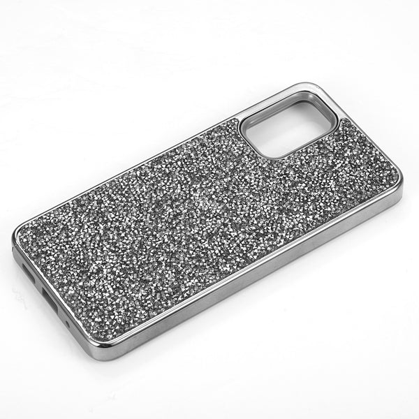 Samsung Galaxy Note 20 Case Rugged Drop-Proof Diamond Platinum Bumper with Electroplated Frame - Black