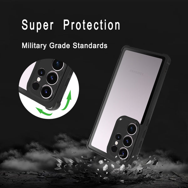 Case for Samsung Galaxy S23+ 2-In-1 Dual Protective Acrylic with Shockproof Corners - Black