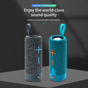 Universal 20W Portable Fabric Wireless Bluetooth Speaker Boombox with Strap Supports TWS - Blue