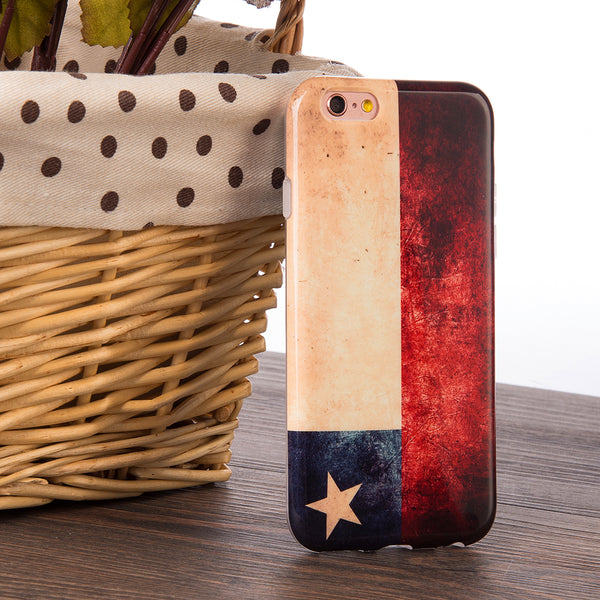Apple iPhone 6, iPhone 6S Case Rugged Drop-Proof TPU Vintage Patriotic Flag - Chile