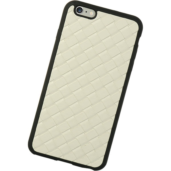 Apple iPhone 6, iPhone 6S Case Rugged Drop-Proof TPU Leather Weave - White