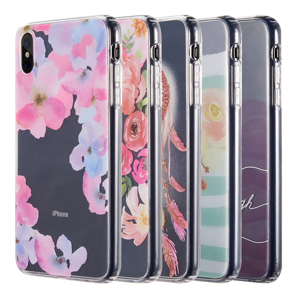 Case for Apple iPhone XS Max The Water Color Imd TPU - Peach Blossom