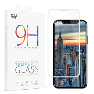 For Apple iPhone XS / X Full Coverage Tempered Glass Screen Protector - White