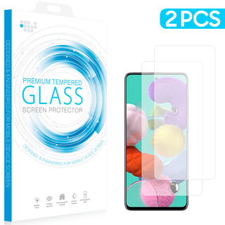 (2-Pack) Tempered Glass Screen Protector for Samsung Galaxy S20 Fe / A51 / A51 5G