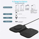3-in-1 Folding Wireless Charger Magsafe Compatible with Apple & Qi-Enabled (Samsung, Google) Devices