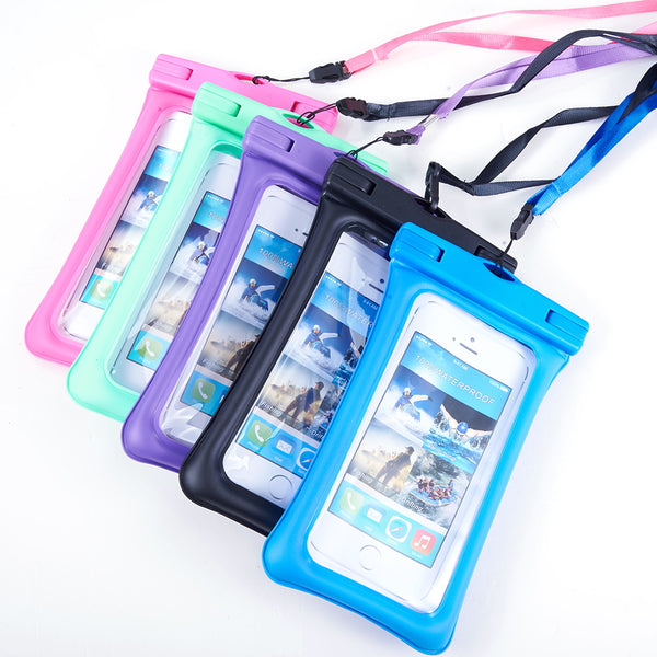 Universal Waterproof Snowproof Dirtproof Protective Phone Bag- Purple