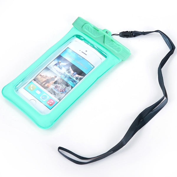 Universal Extra Large Waterproof Snowproof Dirtproof Protective Phone Bag Pouch - Light Blue
