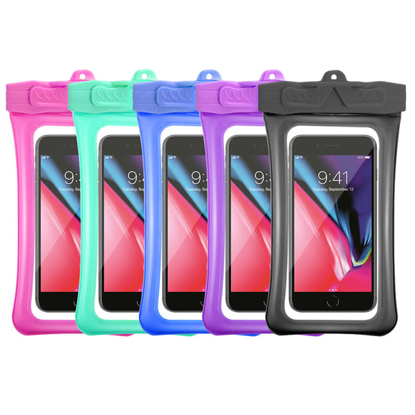 Universal Extra Large Waterproof Snowproof Dirtproof Protective Phone Bag Pouch - Hot Pink