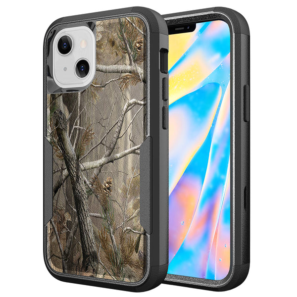 Apple iPhone 13 Case Rugged Drop-proof Outdoors Nature Tree Design Heavy Duty TPU with Extra Impact Absorption Corner Protection - Nature