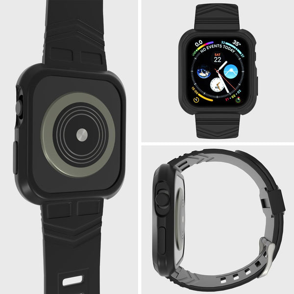 Active Armor Pro - Apple Watch Case with Band (Series 6 5 4) Rugged Style - RinoGear