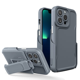 Apple iPhone 14 Pro Case Rugged Drop-proof with Clip-On Holster & Camera Opening - Grey