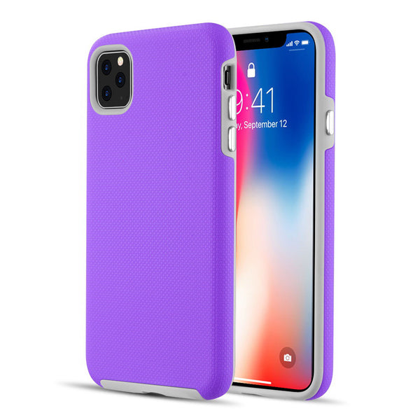 Apple iPhone 13 Pro Max Case Rugged Drop-proof Anti-Slip Grip Texture - Purple