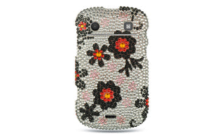 BlackBerry Bold Touch 9900, Bold Touch 9930 Case Rugged Drop-proof Diamond Silver with Black Daisy