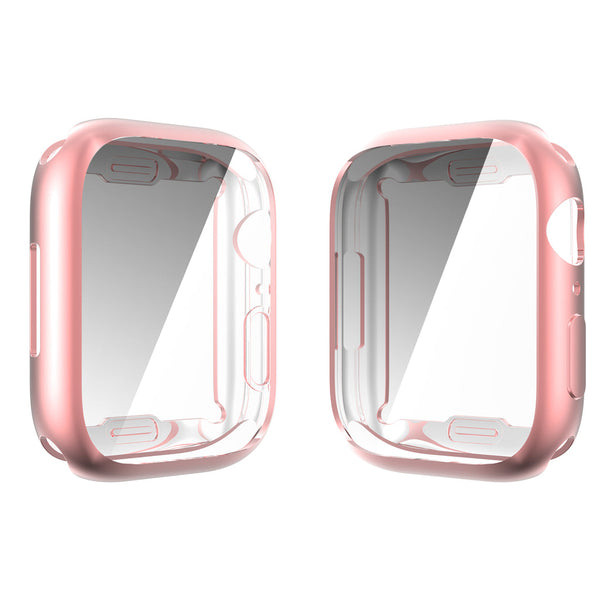 Case for Apple Watch Series 7 Full Soft Slim 45mm Cover Frame Protective TPU Soft - Pink