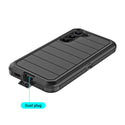 Samsung Galaxy S23 Ultra Case Rugged Drop-Proof TPU with Rotatable Holster Clip Combo - Black