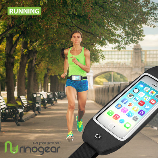 Universal Running Belt Water Resistant Fitness Waist Pack for Apple iPhone, Samsung Galaxy, etc.