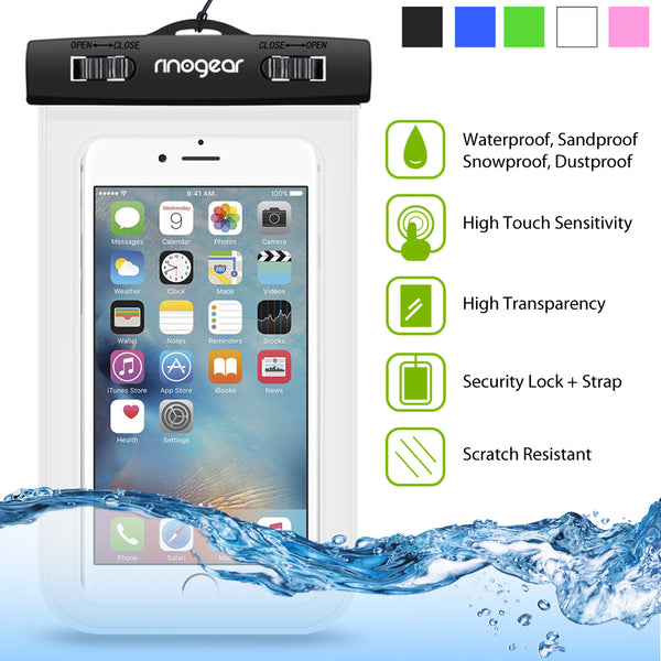 Universal Waterproof Pouch Dry Bag for Apple iPhone, Samsung Galaxy, Phones, etc.